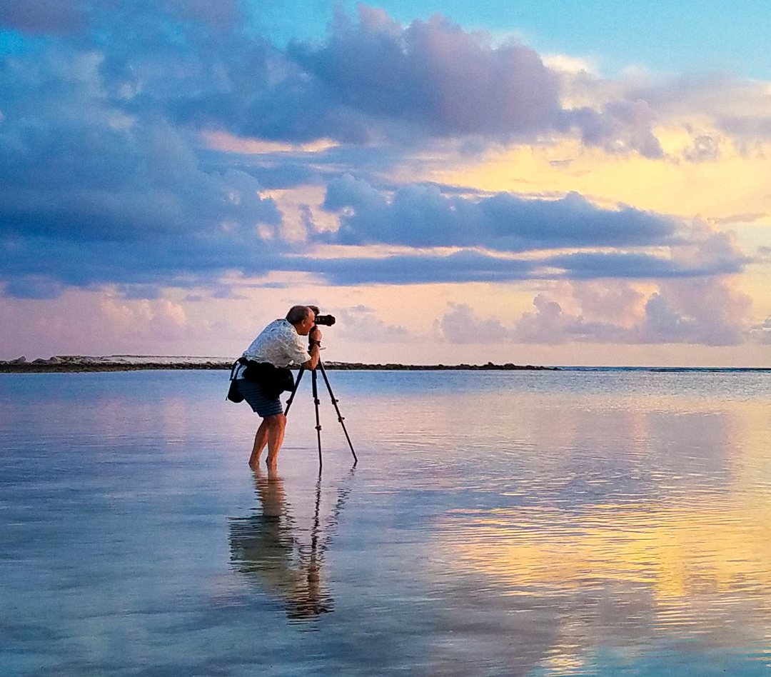 James photographing the flats at sunrise