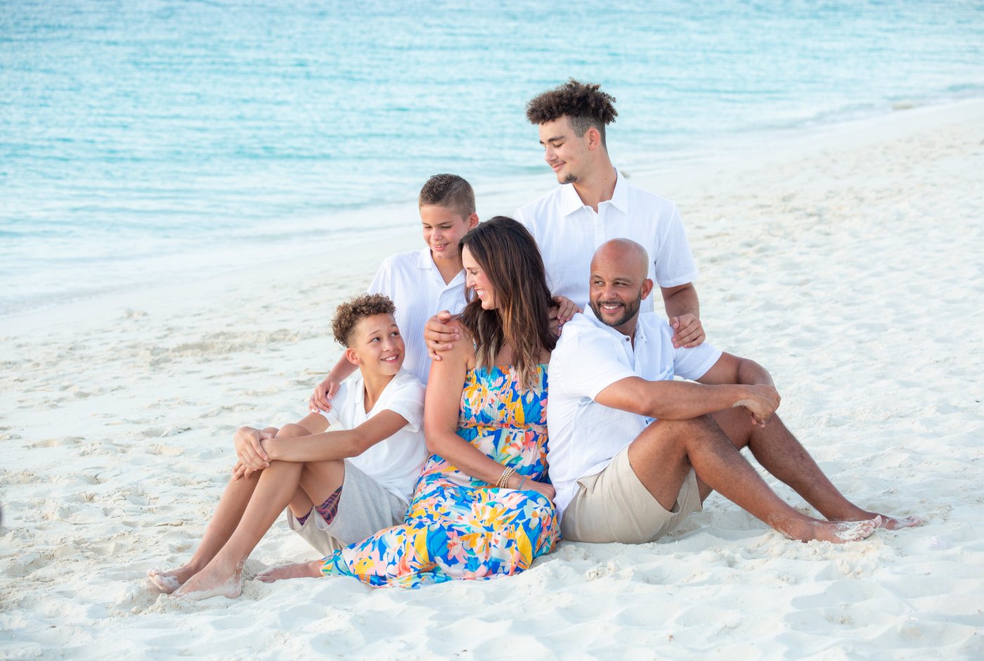Family portrait session on the beach