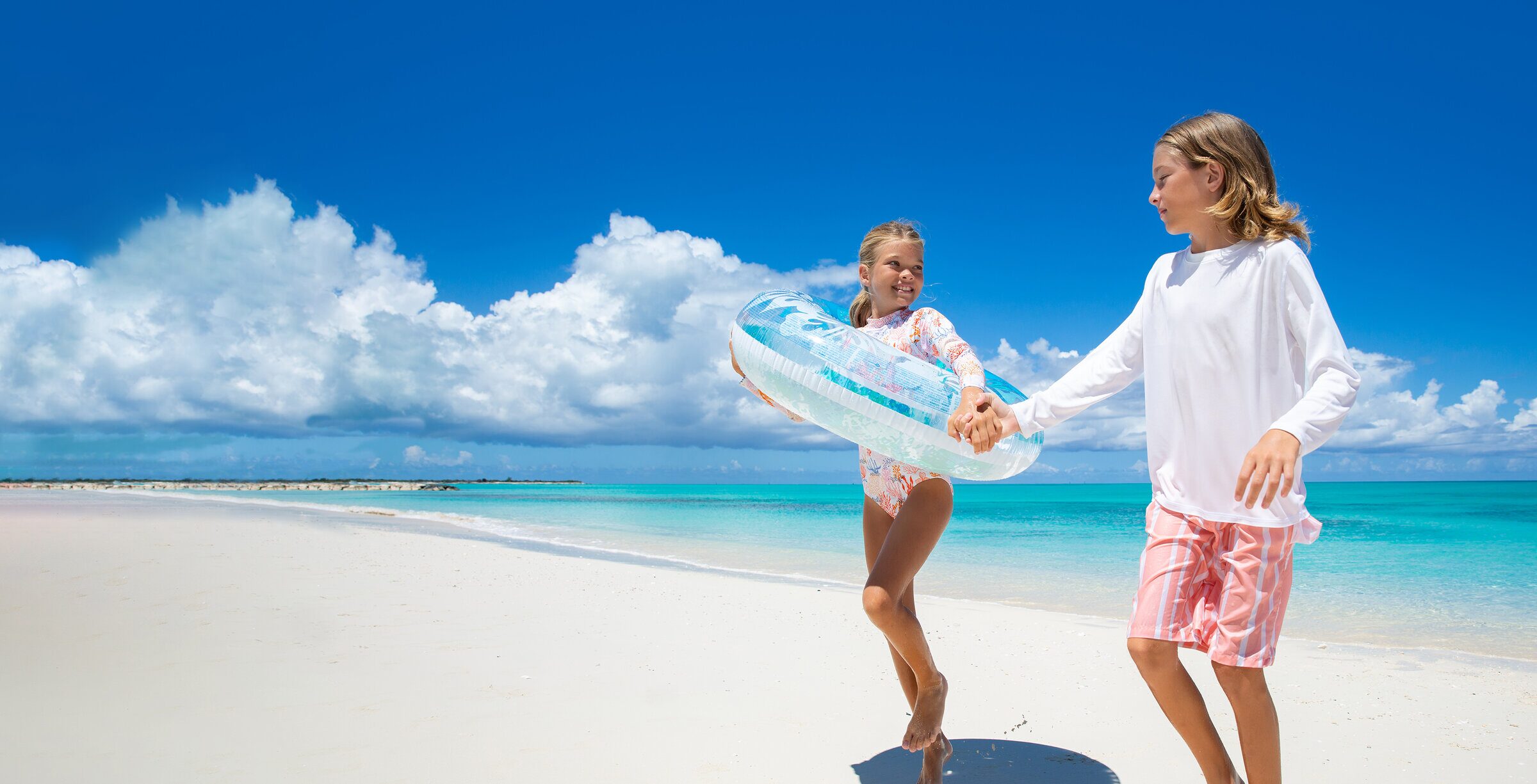 Family portrait session on a Turks and Caicos beach