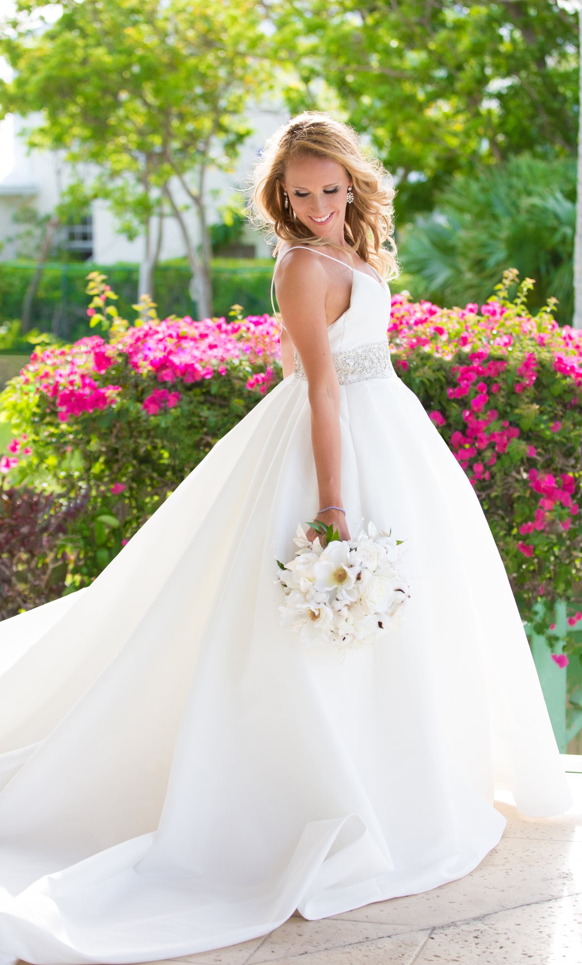Bride with her bouquet