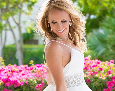 Bride with her bouquet